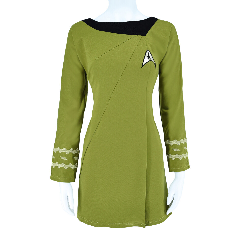 Cosplay TOS Female Duty Uniforms The Original Series Blue Gold Red Dress Costume