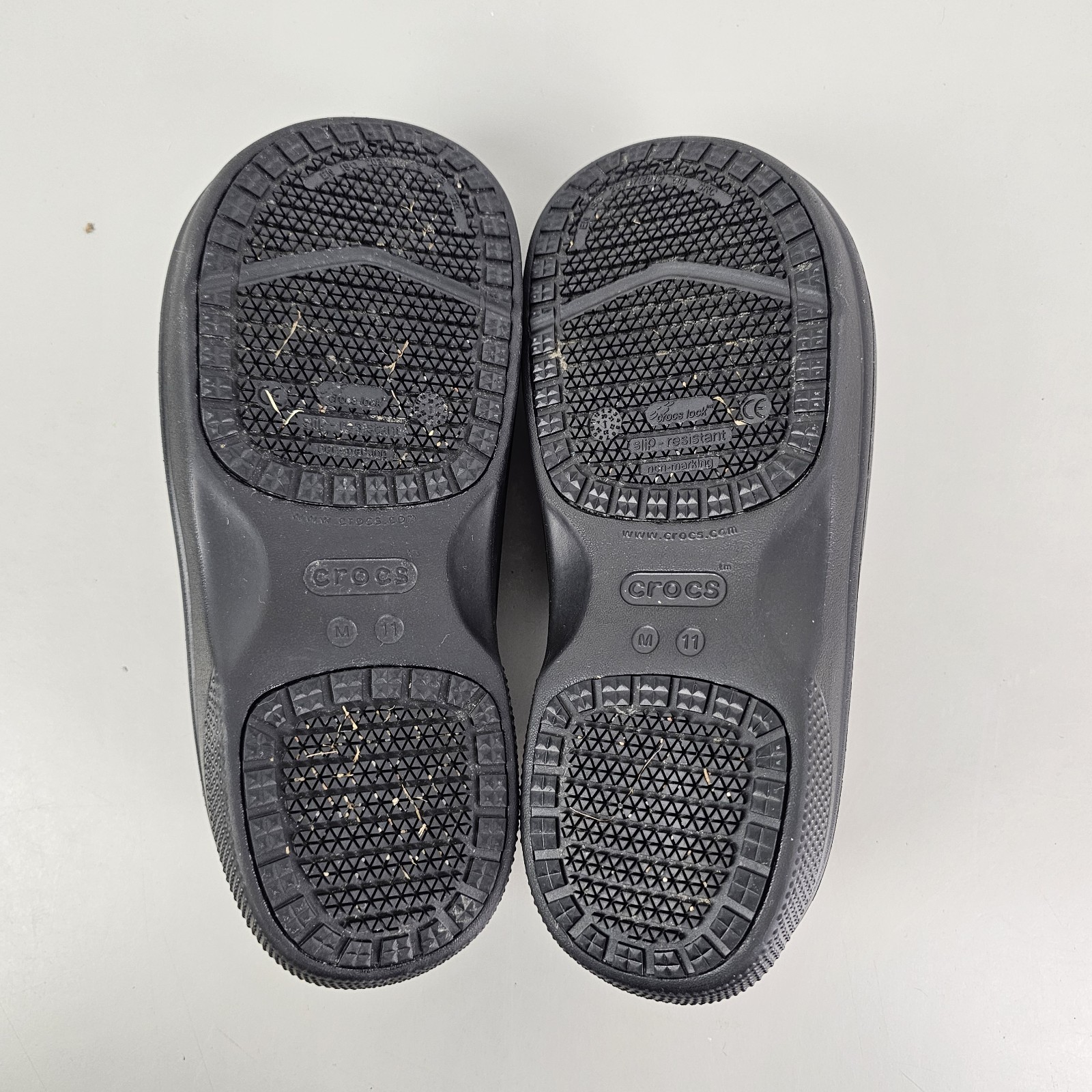 Crocs At Work On the Clock Literide Slip On Safety Shoes Black Mens Size 11