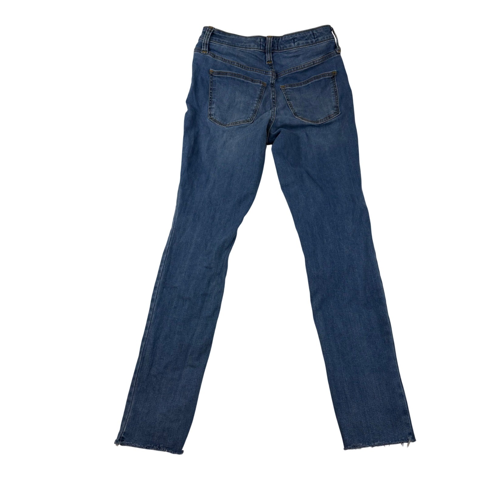 Universal Thread High Rise Skinny Jeans Blue Medium Wash Raw Hem Size 2/26R