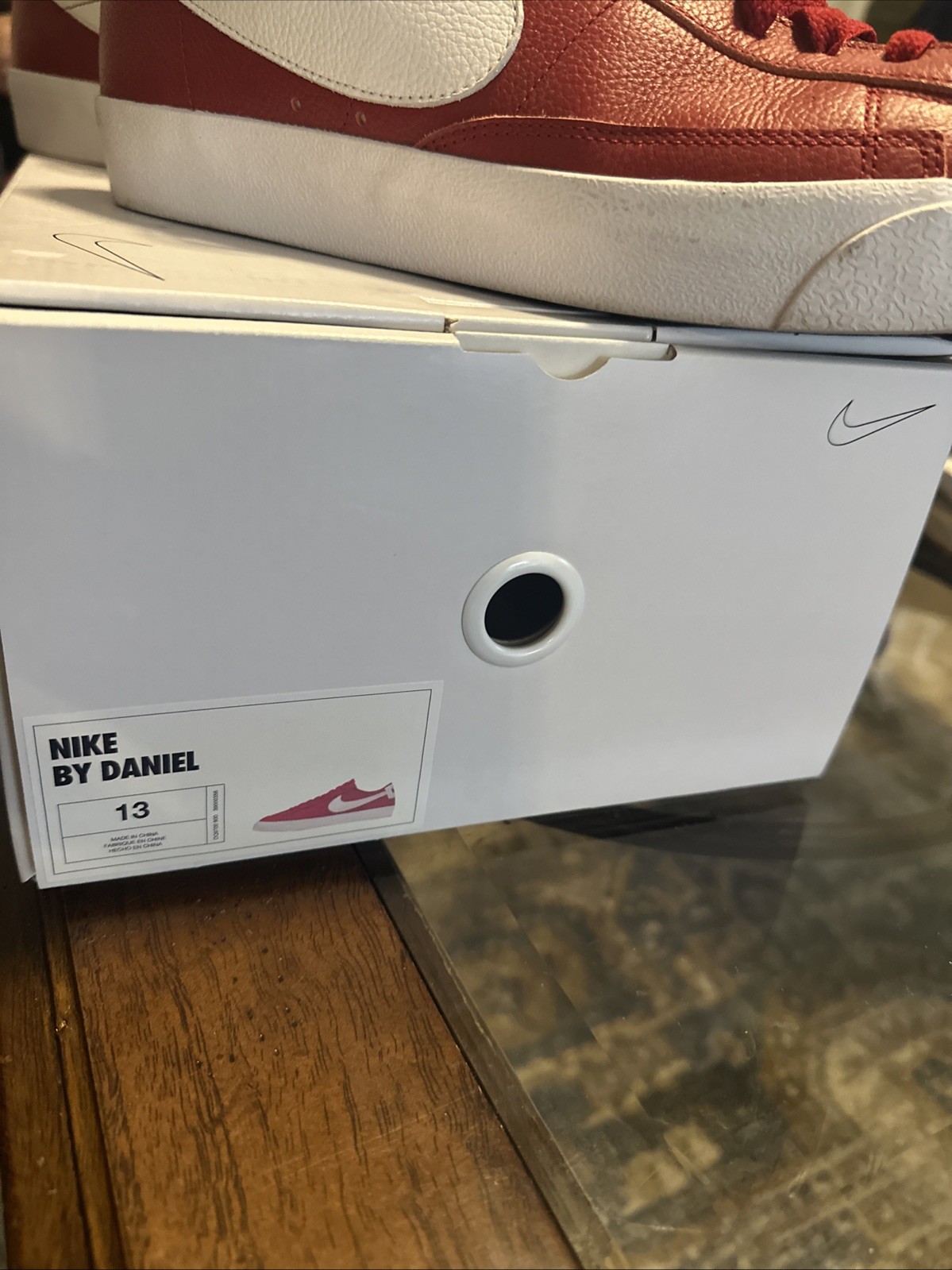 Nike Men’s Low Top Blazers, Size 13 Custom, Red And White Worn Once. 9