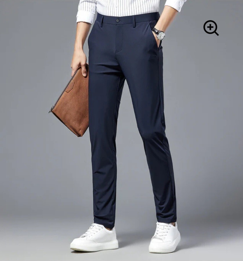 Tailored Blue 4Way Stretch Dress Pants Any Time Sizes 29,30,31,32,33,34,36,38,40