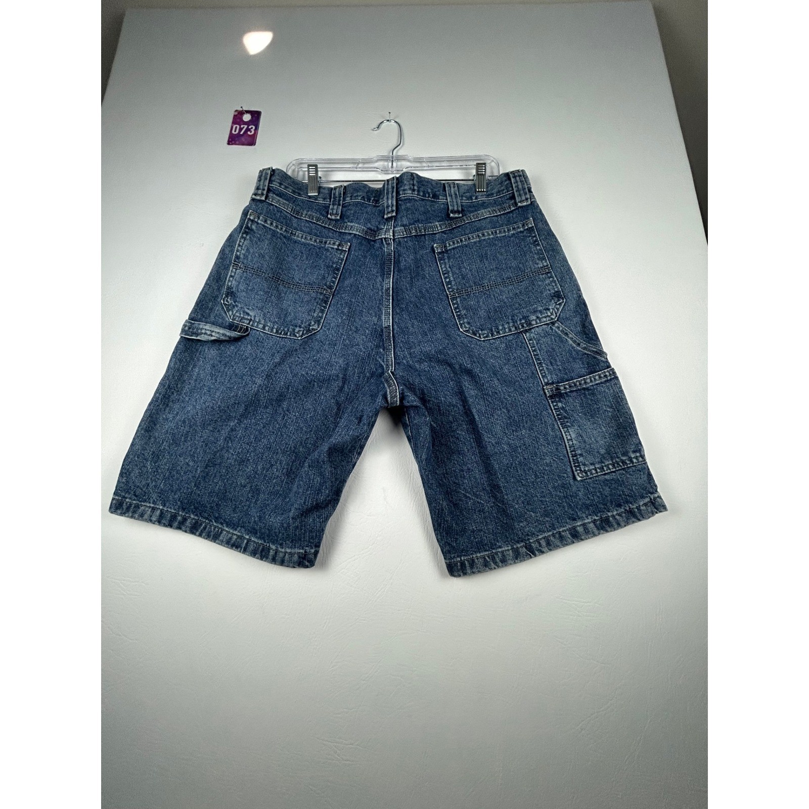 Wrangler Authentics Mens Carpenter Shorts 36 Blue Denim Medium Wash Workwear