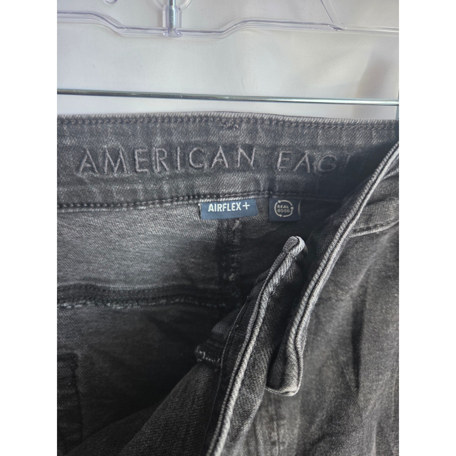 American Eagle Airflex+ Black Jeans Mens Real Good Stretch Denim