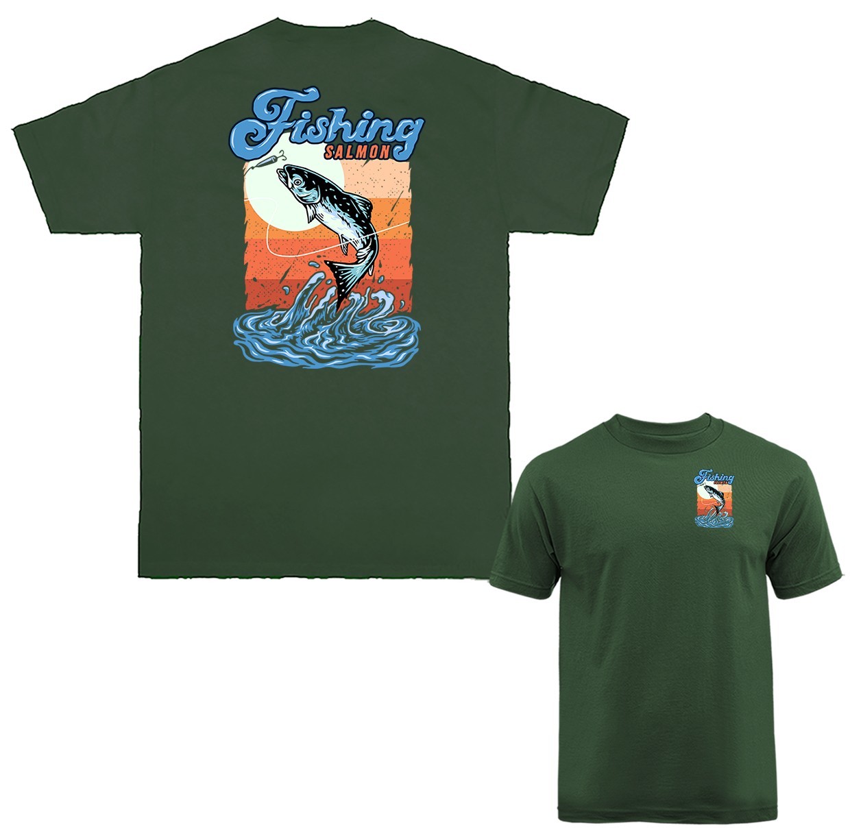 Salmon Fishing Outdoor Sports T-shirt