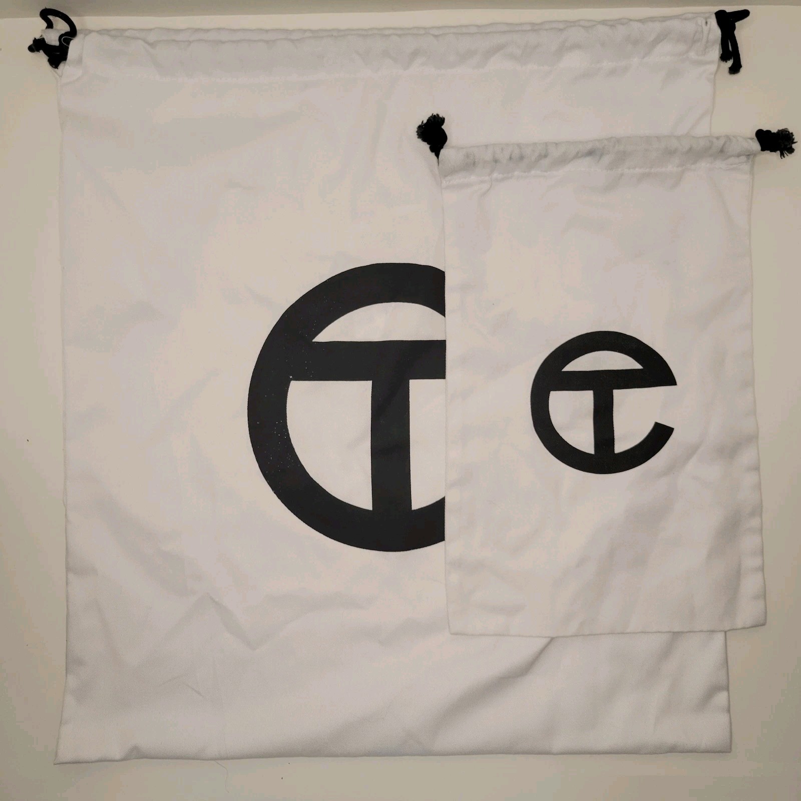 Telfar Large White Dust Bag Protective Cover 21”x 20” + Small Dust Drawstring