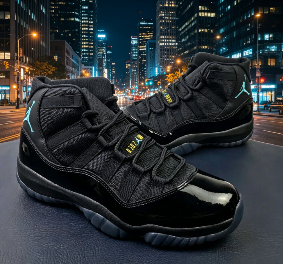 Jordan 11 “GAMMA Blue” High Top Black Blue Men’s Basketball Shoes US Size 7-12