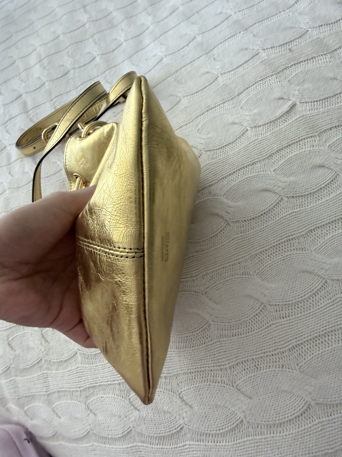 Khaite Greta Gold Bag