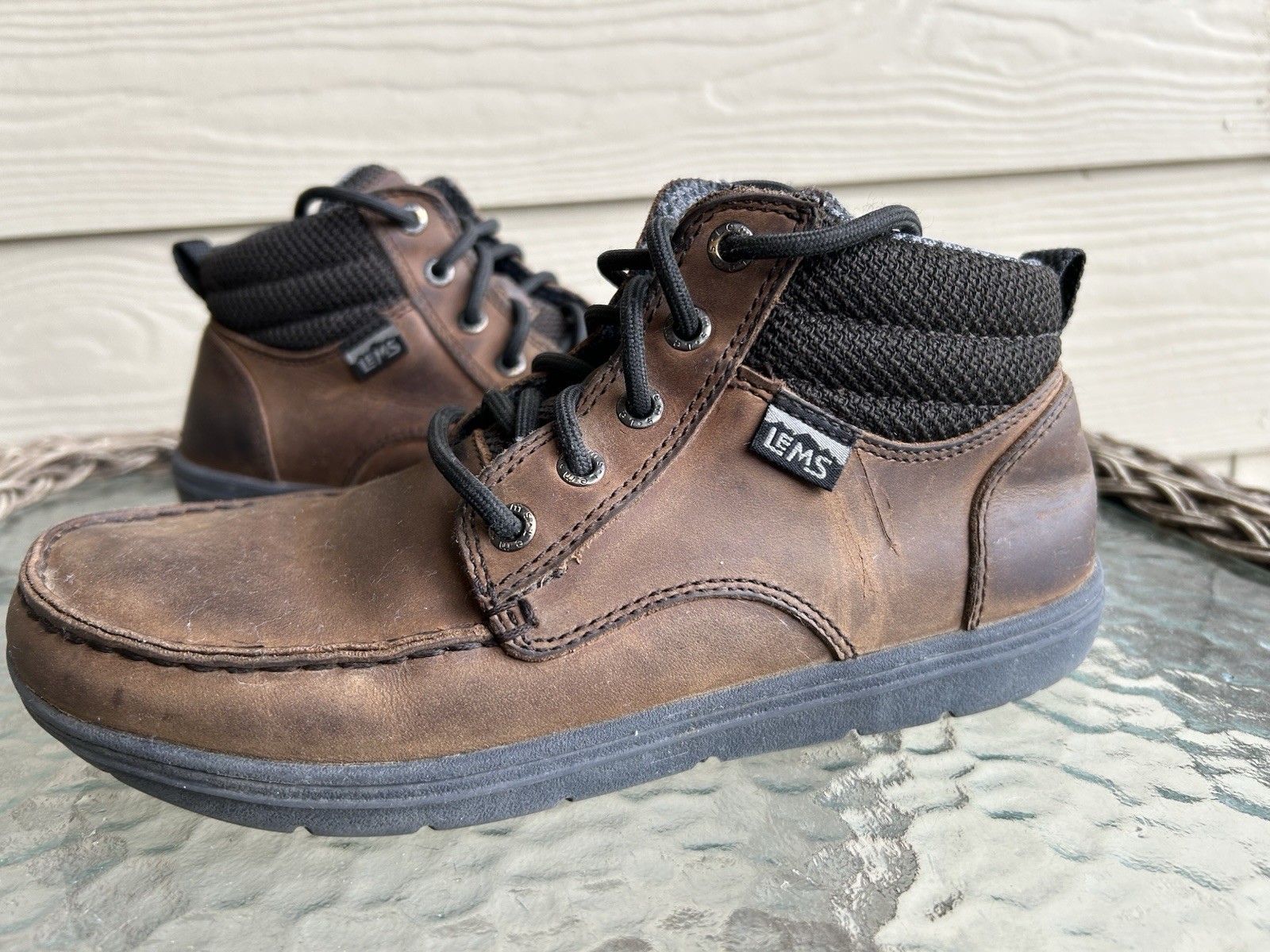 Women’s LEMS “Boulder” Leather MID BOOTS sz 8.5
