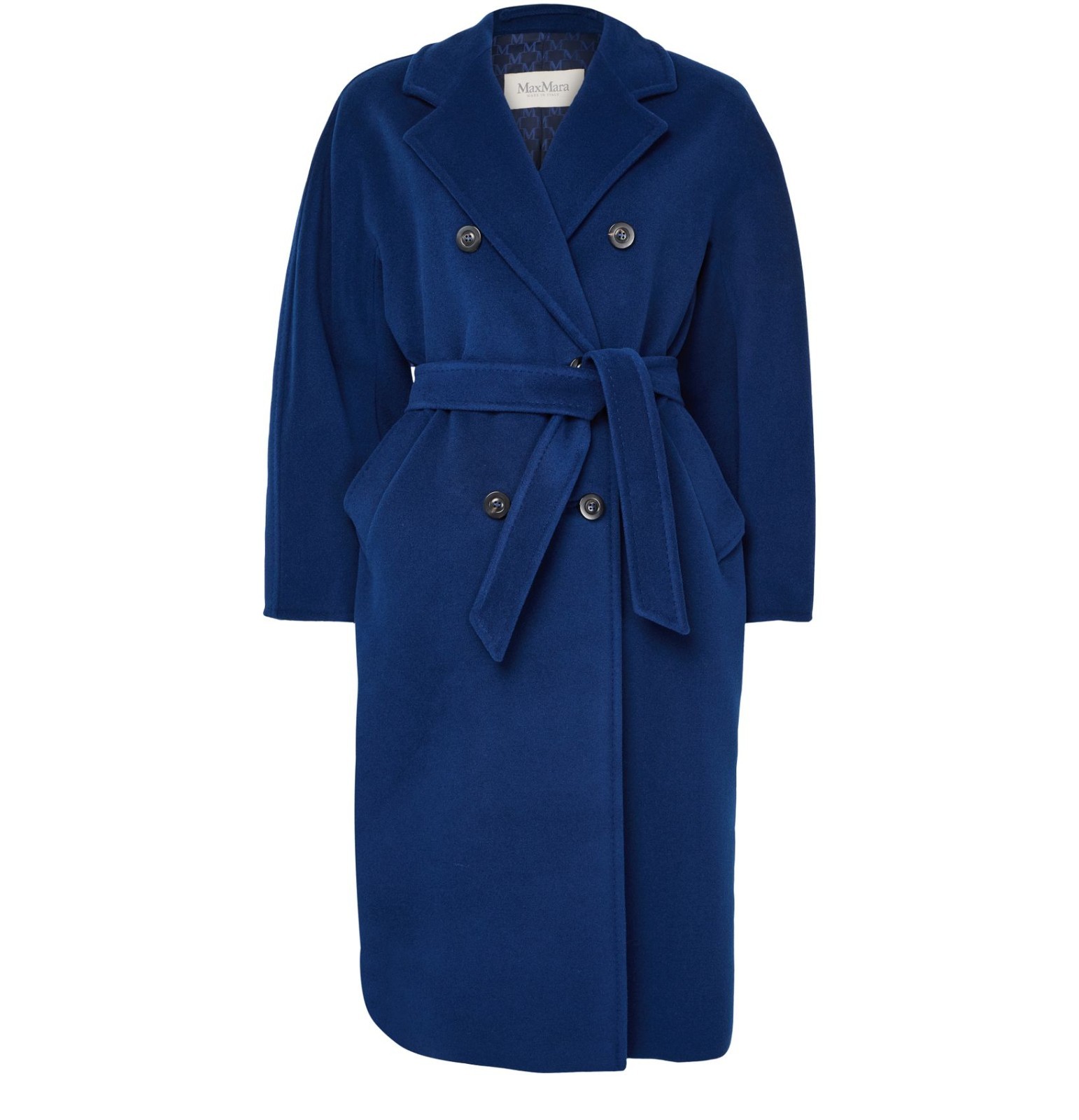 MAX MARA Madame Maxi BLU CINA Wool/Cashmere Coat New & Authentic