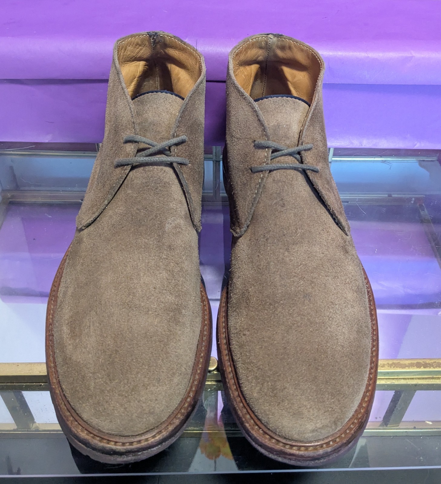 Brunello Cucinelli Brown Suede Desert Boots Men’s 45 Made in Italy Vibram