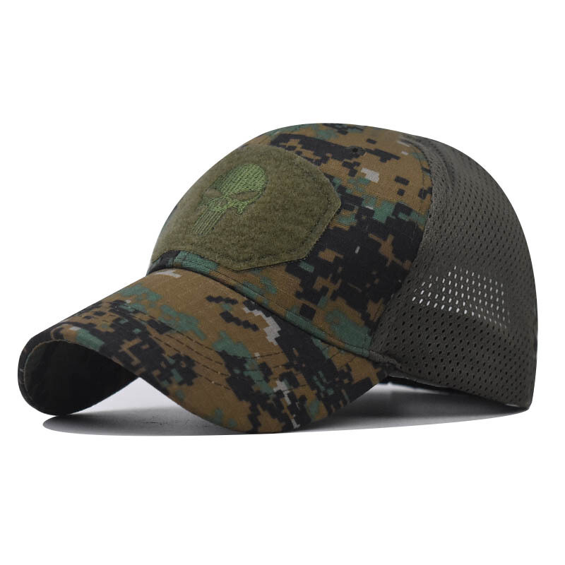 Skull Camouflage Baseball Cap Tactical Army Outdoor Sports Hat Sunshade Hat