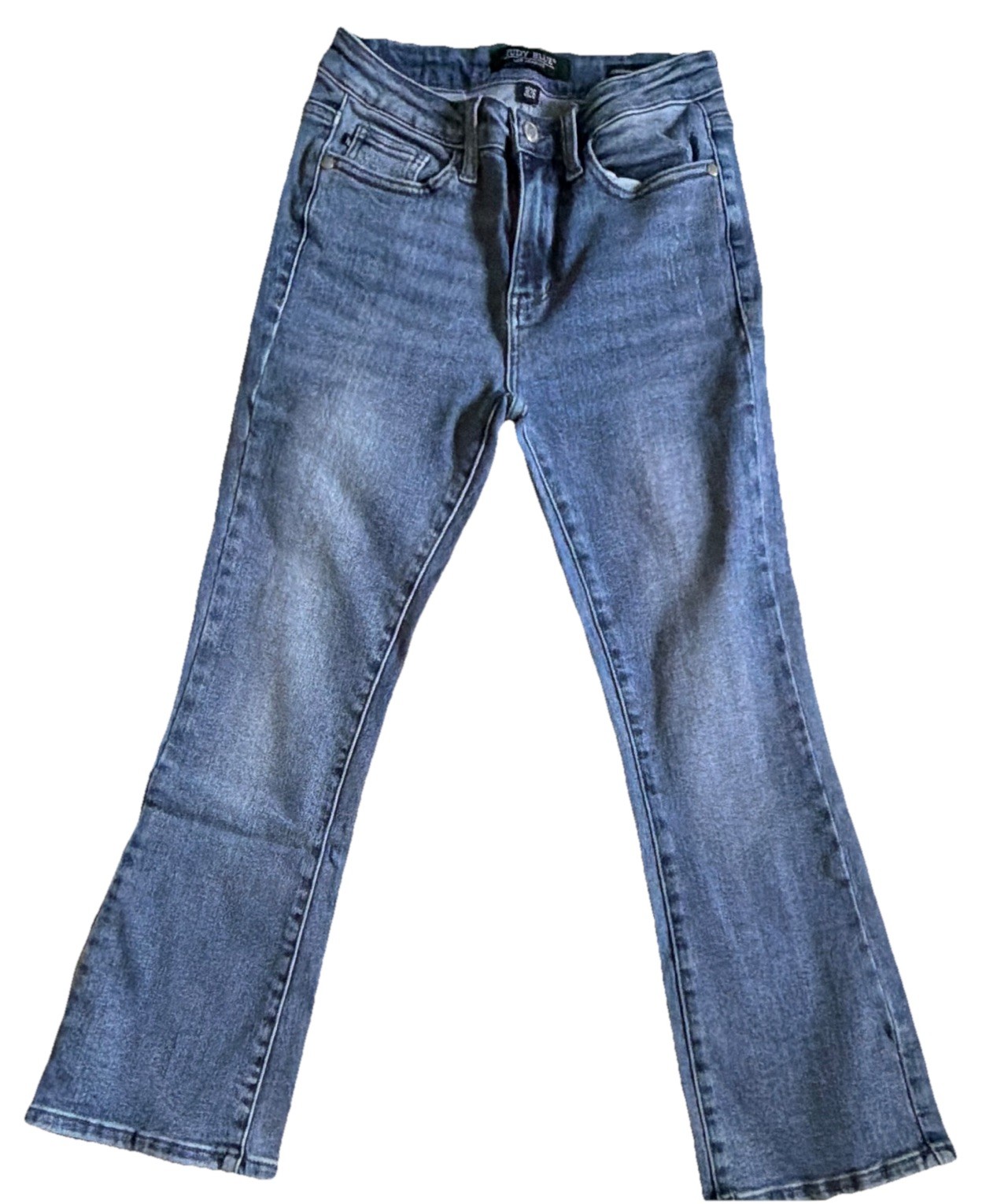 Judy Blue Cropped Bootcut Jeans Womens Size 3/26 Medium Wash Stretch Denim