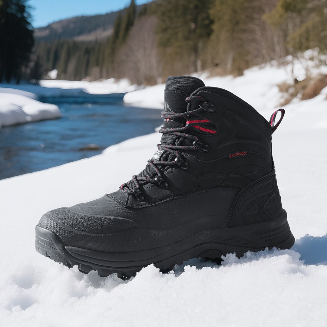 Men’s Snow Boots Insulated Waterproof Non-Slip Outdoor Ski Hiking Boots