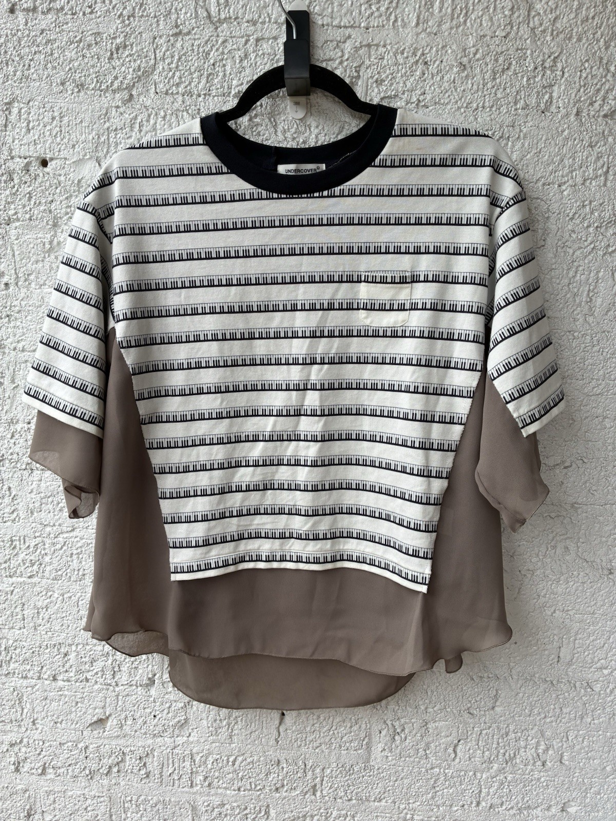 S/s24 Undercover striped layered shirt Sz 2