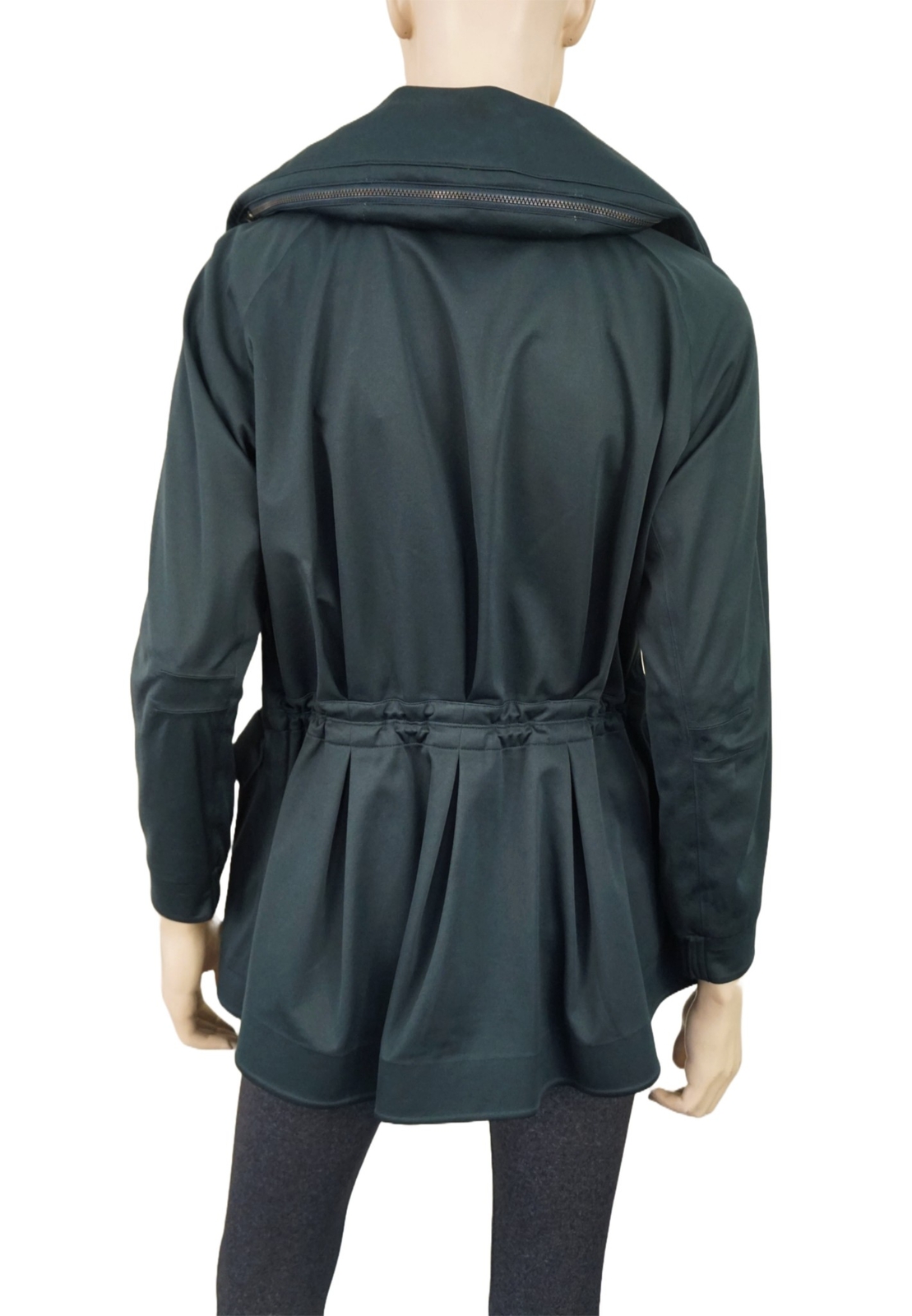 LULULEMON sz 4 Rain Rebel Jacket Stowable Hood 2-Way Zip Submarine Teal NEW