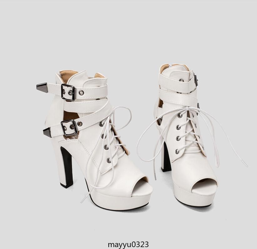 Women’s Platform Peep Toe Sandals Boots Roman High Heel Summer Shoes 48/49/50