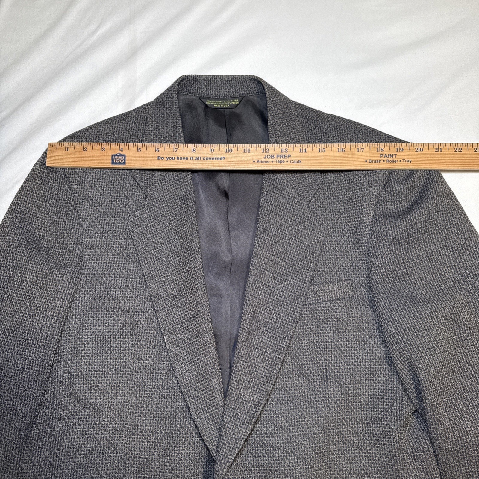 Lineage Soft Sport Coat Mens 42 Brown Black Blazer Jacket Pure Wool VTG USA