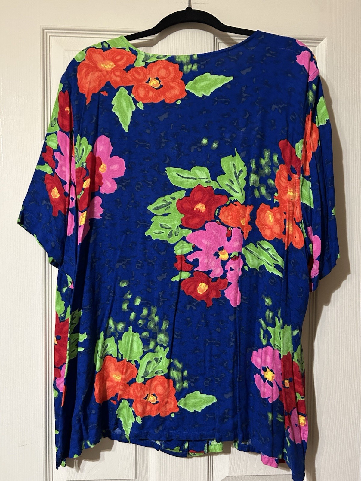 Women’s Size 22W Tropical Vibrant Blouse Work Casual Travel Beach Cruise Resort