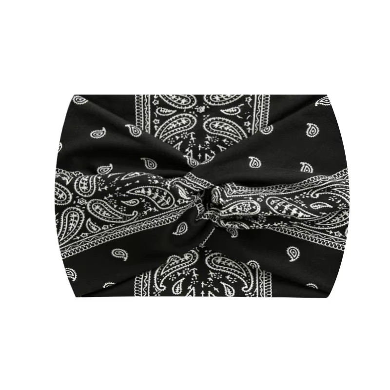 Widening 18CM Stretch Printed Sports Sweatband Headband Headscarf Hairband Hair