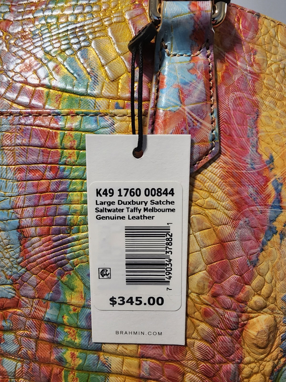 “NWT” Brahmin Large Duxbury Satchel/Shoulder Bag in Saltwater Taffy Melbourne