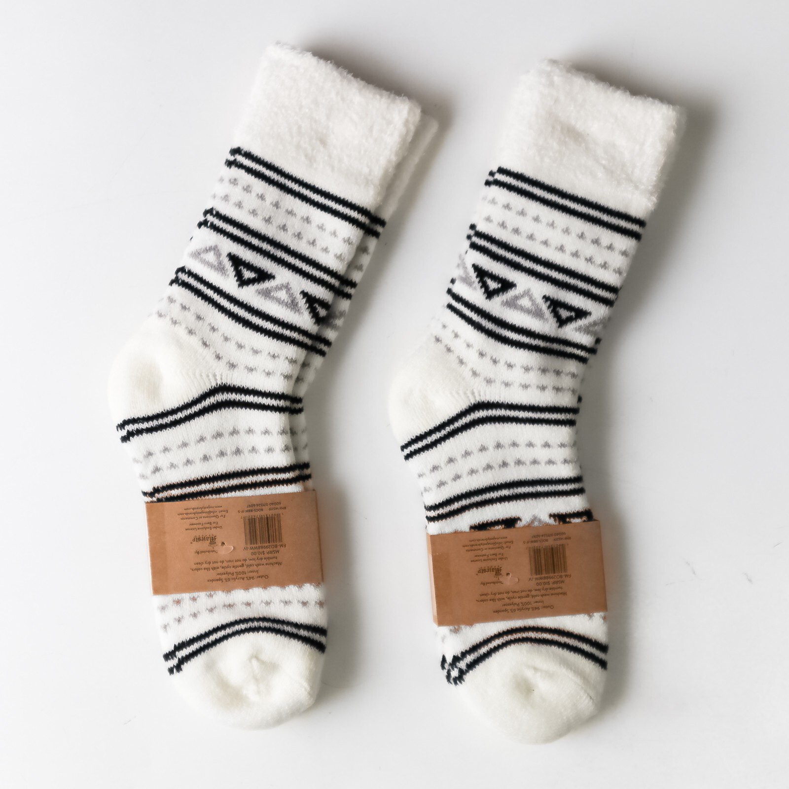 Born Cabin Socks for Women White Black Gray Cozy Soft Size 4-10 New
