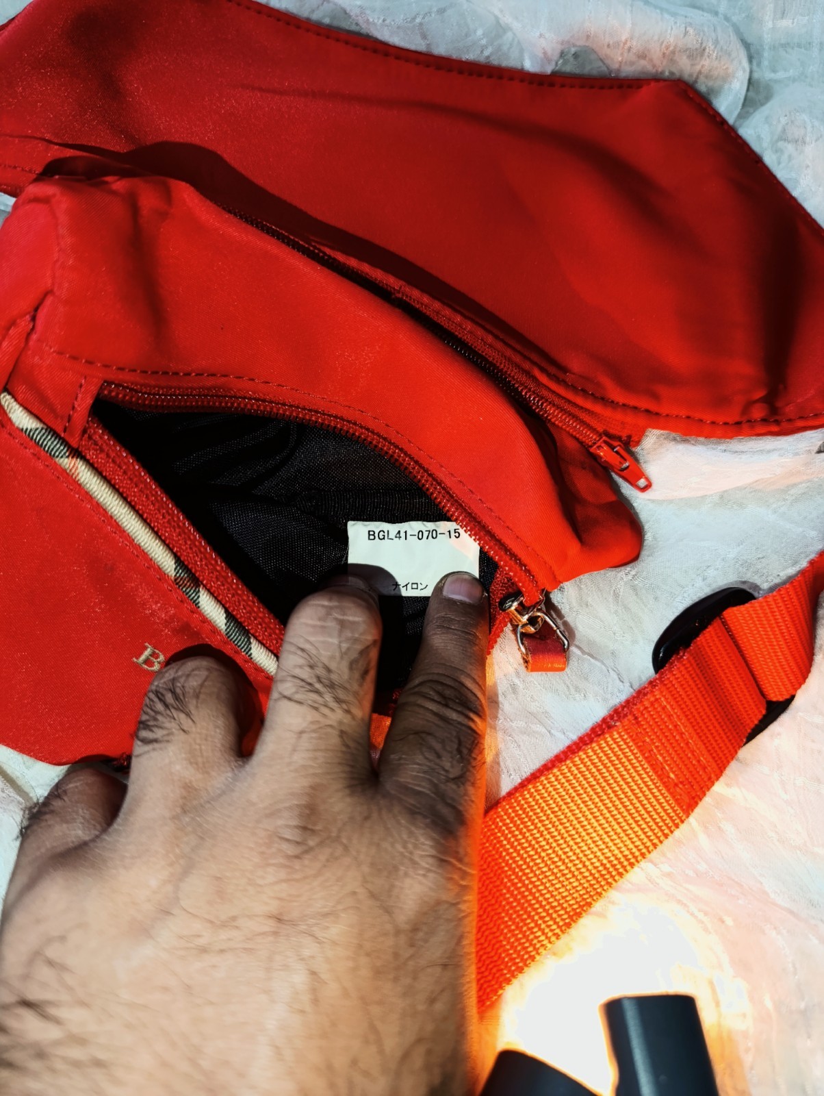Burberry Red Golf Waist Bag