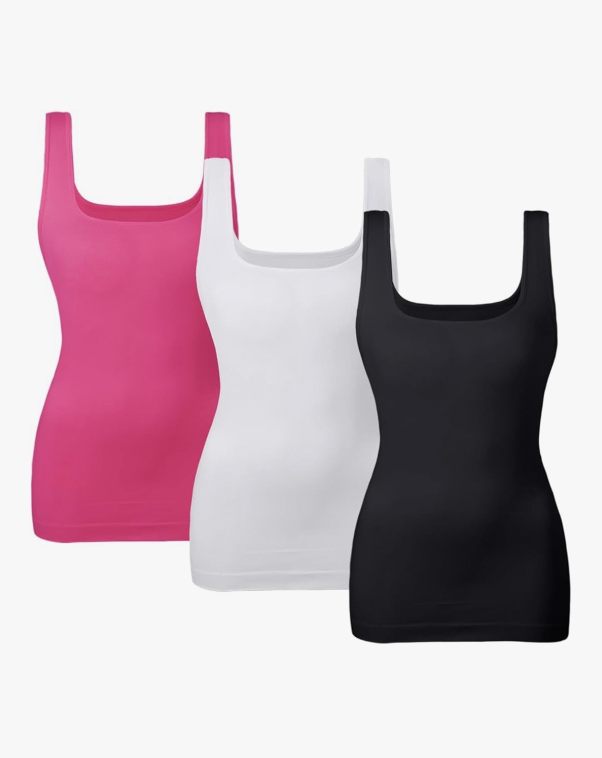 Euyzou Tummy Shapewear Tank Tops Square Neck Compression 3 Pack Women’s Size XL