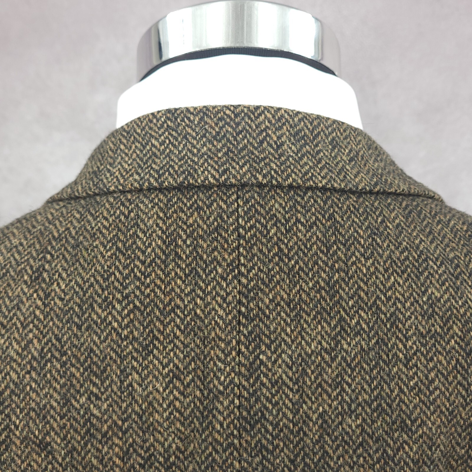 Deansgate Sports Coat Mens 42 Short Herringbone Lambswool Blazer Jacket 2 B Vtg