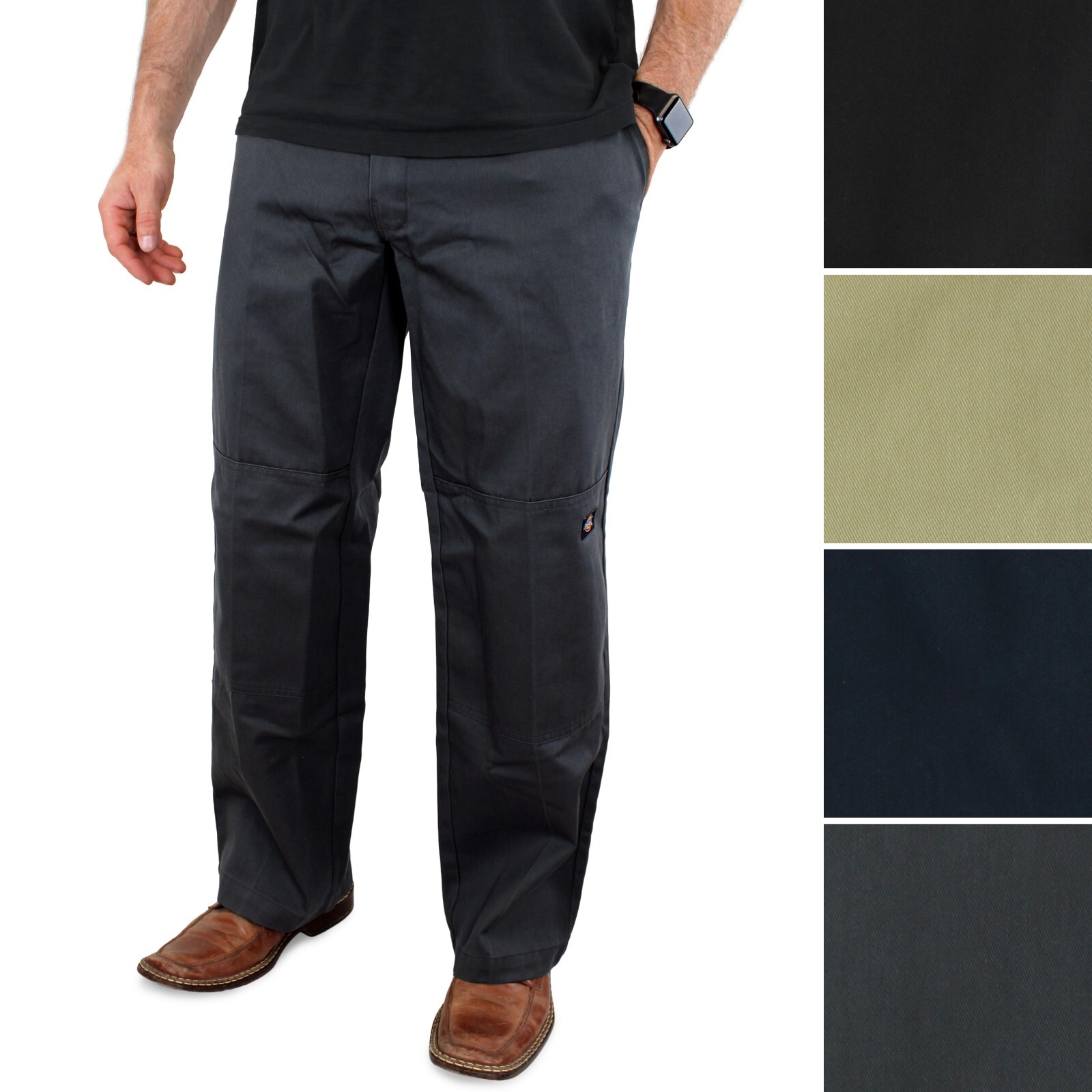 Dickies Men’s Industrial Work Pants Loose Fit, Re-enforced Straight Leg 5-Pocket