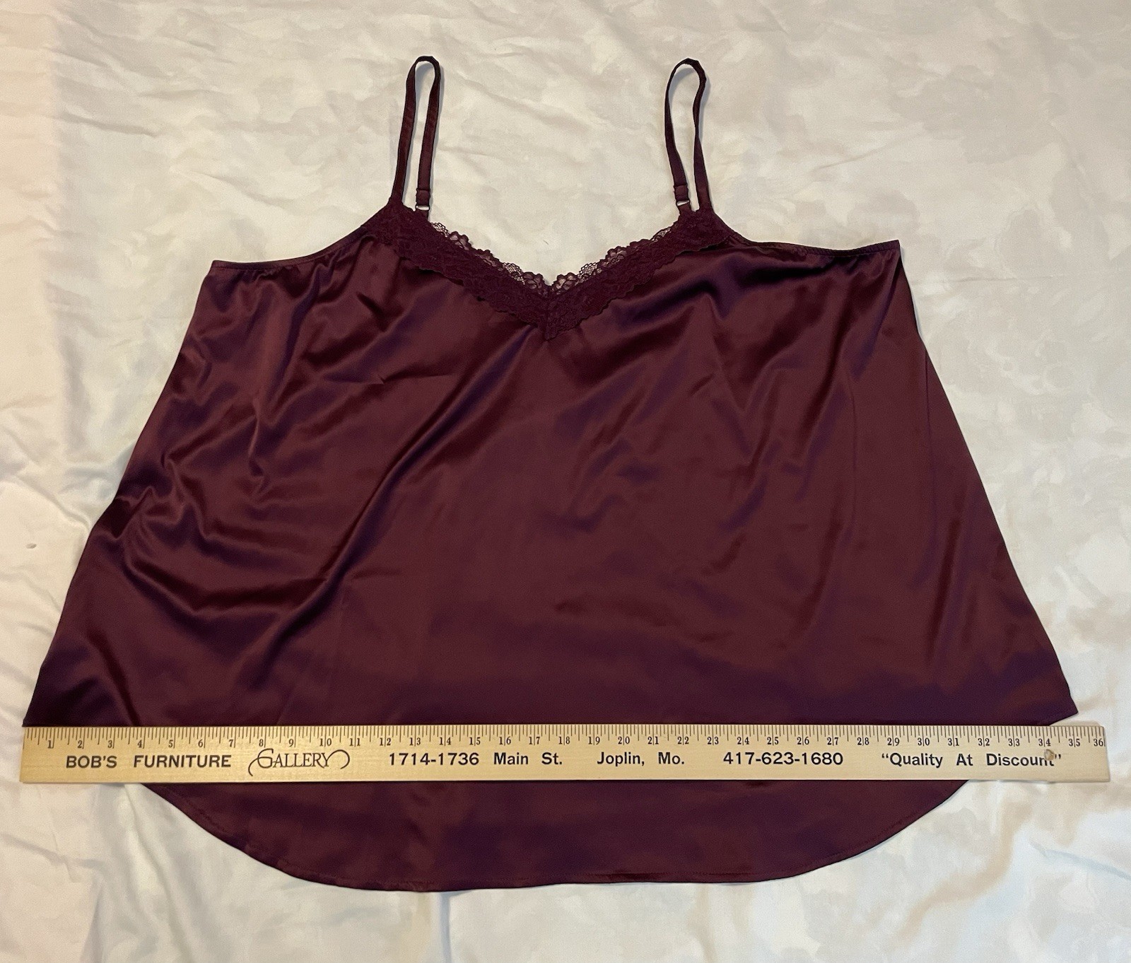 Torrid Spaghetti Strap Cami Tank, Size 4 Deep Burgundy Polyester Silky Soft