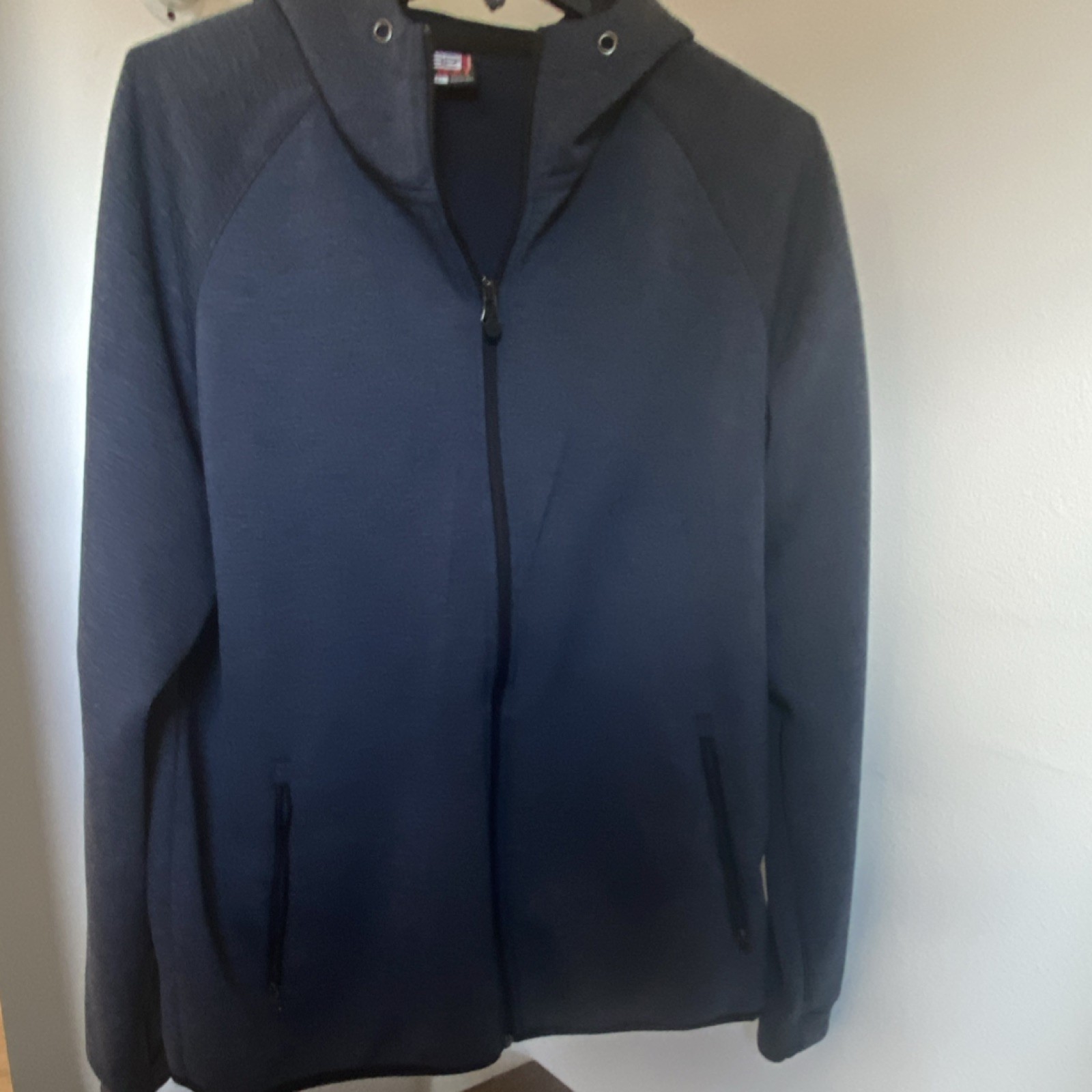 32 Degrees Heat Men’s Blue Full Zip Hooded Hoodie w/ Pockets Size L