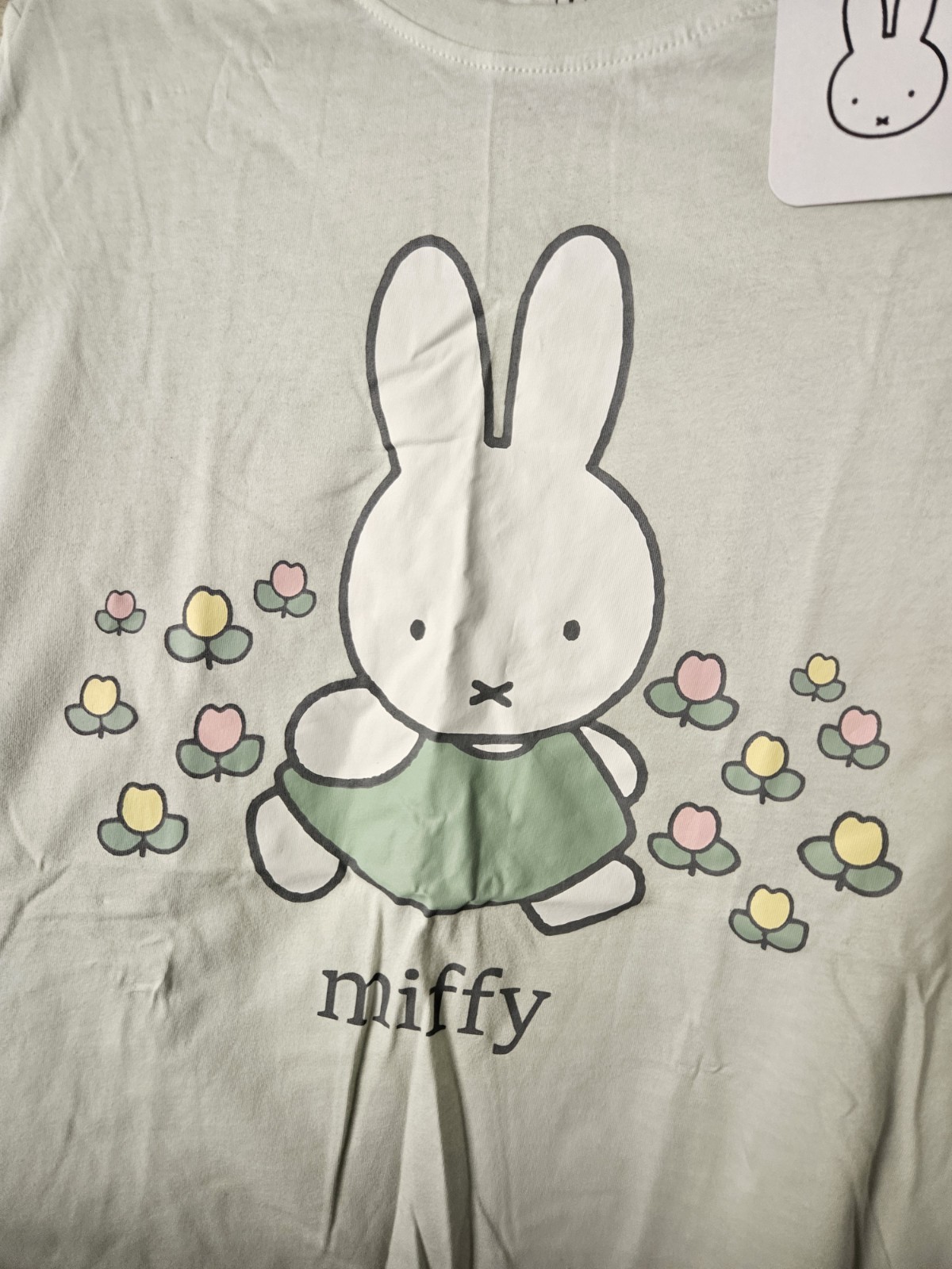 BNWT 2XL 22 24 Primark MIFFY print green pyjama top 100% Cotton summer cute