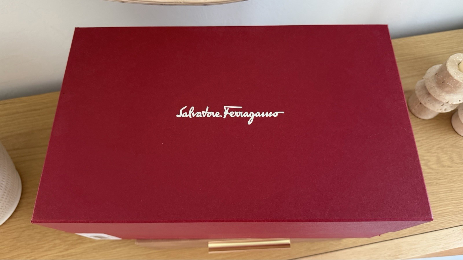 Salvatore Ferragamo Switch Men’s Red Suede Slip-On Loafers EE Round Toe 8