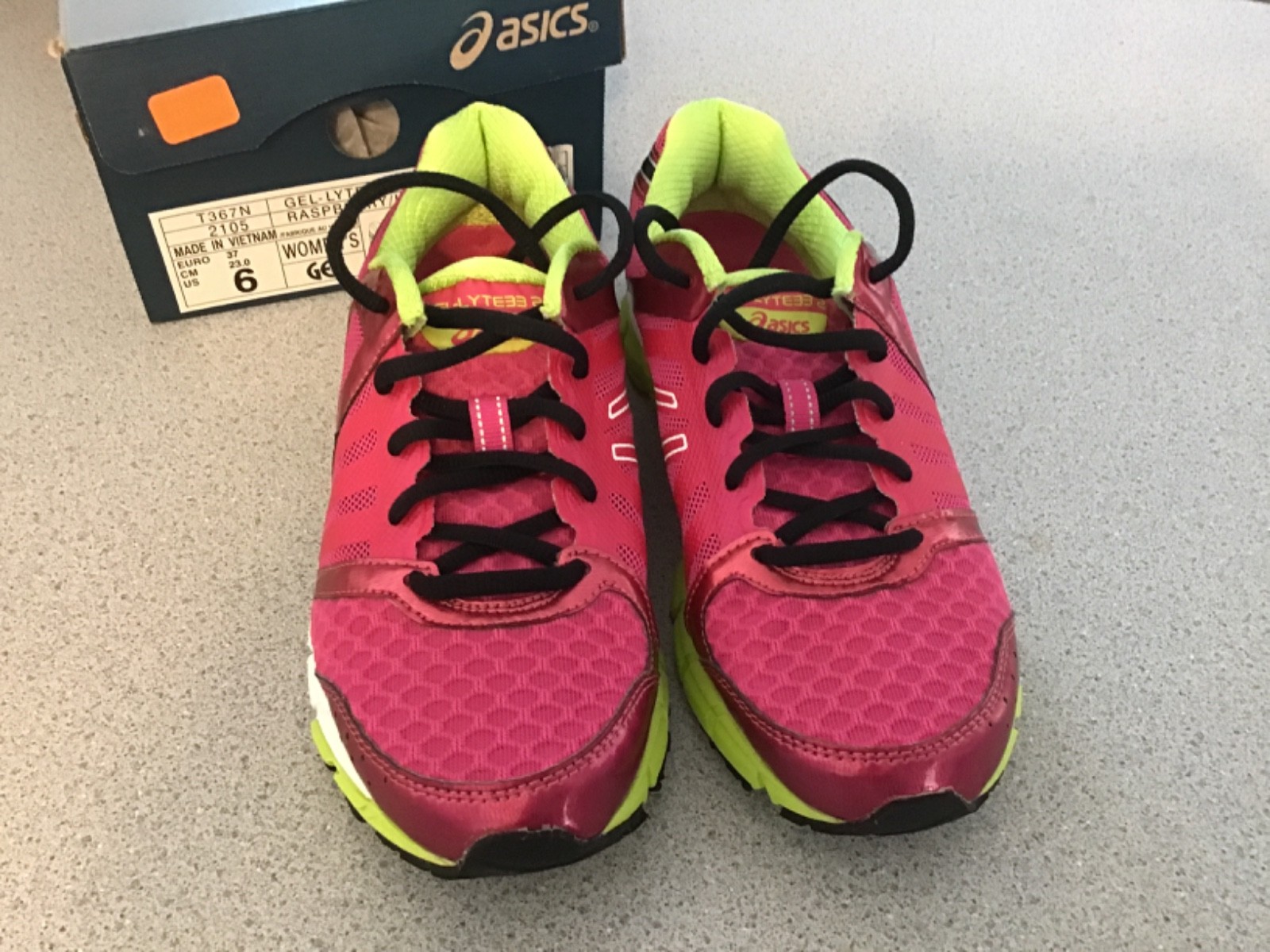 Asics Gel-Lyte33 2 Women’s Running Shoes Size 6 T367N Raspberry/Lime/white