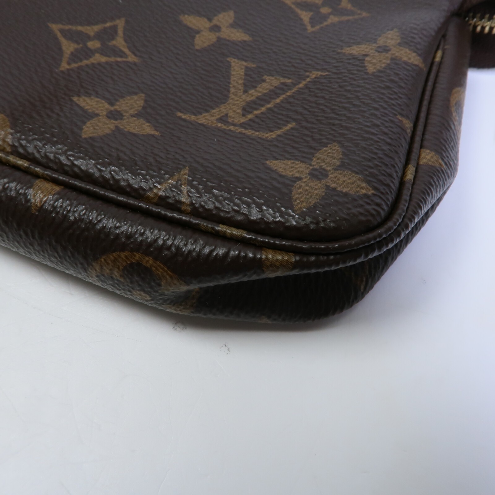 LOUIS VUITTON LV GHW Mini Pochette Accessoires Handbag M58009 Monogram Brown