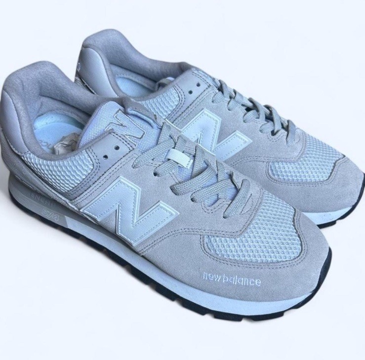 New Balance 574 Rugged Rain Cloud ML574DGG Men’s Gray Lace Up Low Top Mesh