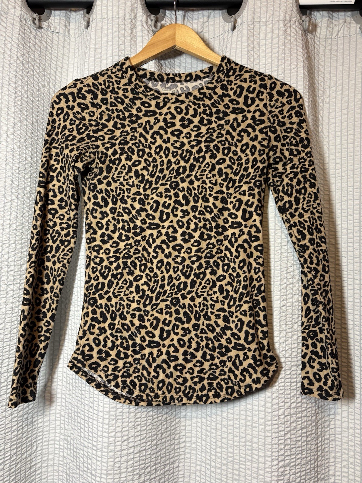 No Boundaries Leopard Print Long-Sleeve Top Women’s XS