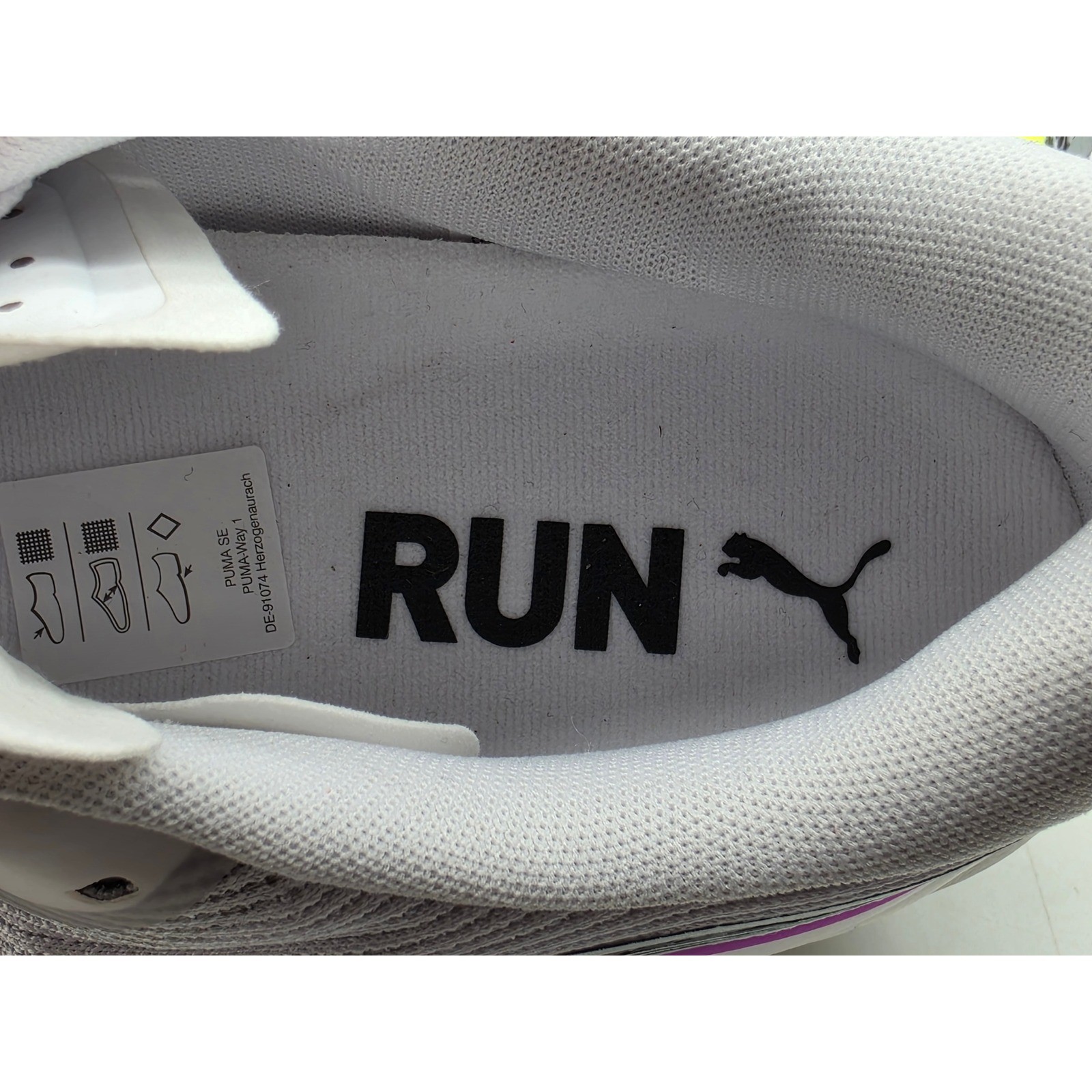 Puma Velocity Nitro 3 Men 9 White Magenta Yellow Running Shoes 377748-19