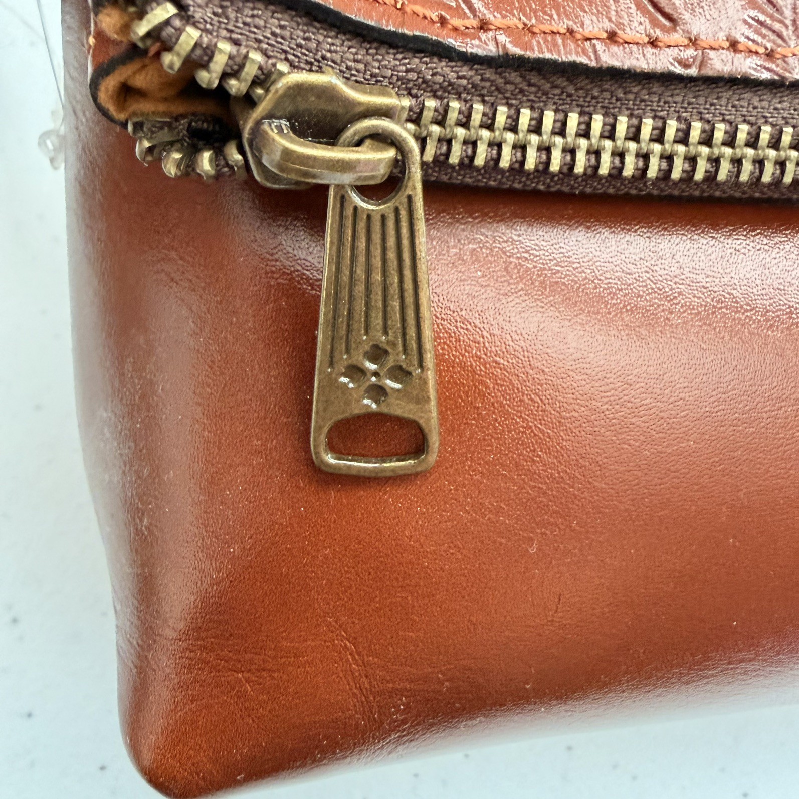 Patricia Nash VALERIE Fold-Over Wristlet/Clutch Leather-Tooled Florence NWT