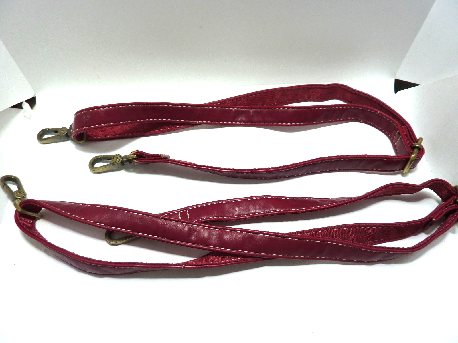 2 CHERRY RED Ecosusi Leather Replacement Shoulder Purse Handbag Adjustable Strap