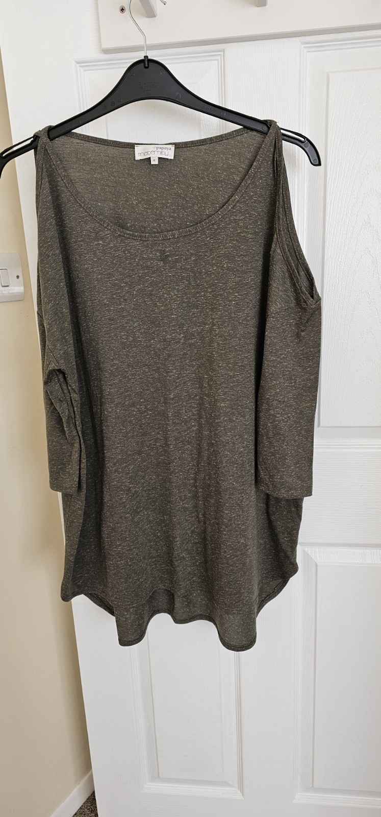 Papaya Maternity Cold Shoulder Top Size 16