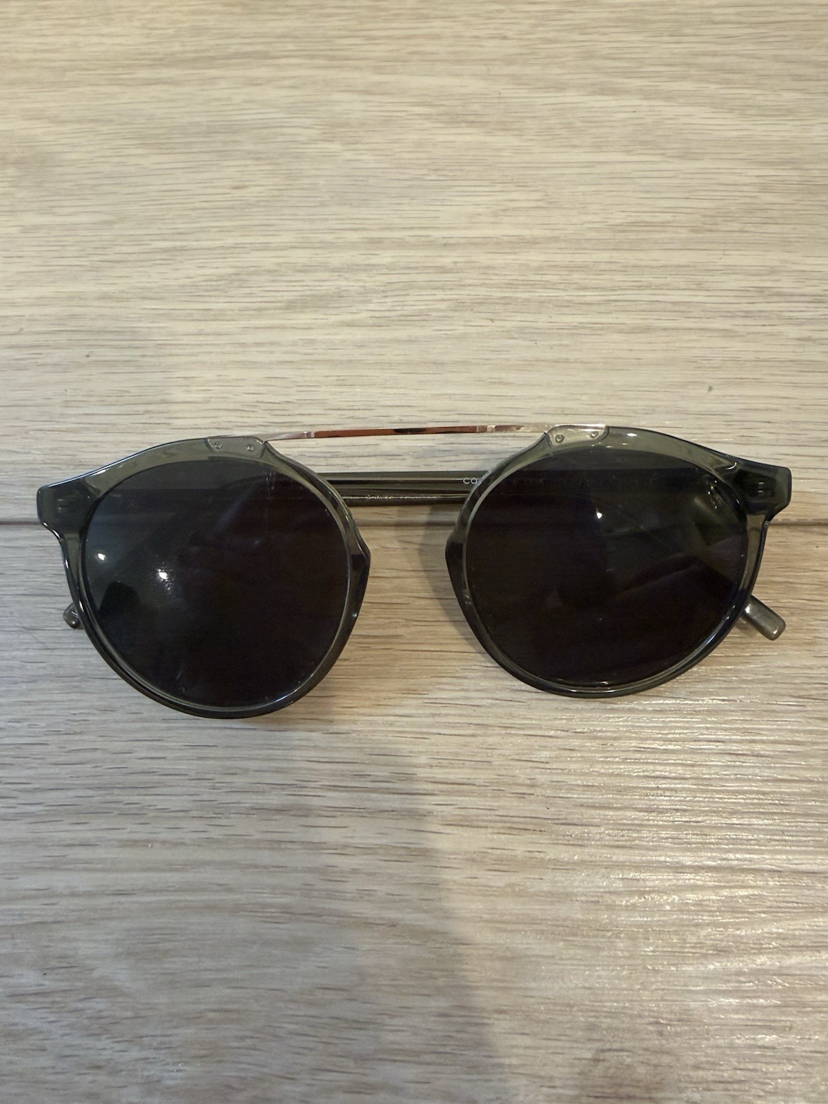 Warby Parker COOPER Sunglasses SEAWEED CRYSTAL Grey lenses M 49-19-142 mm NWT*