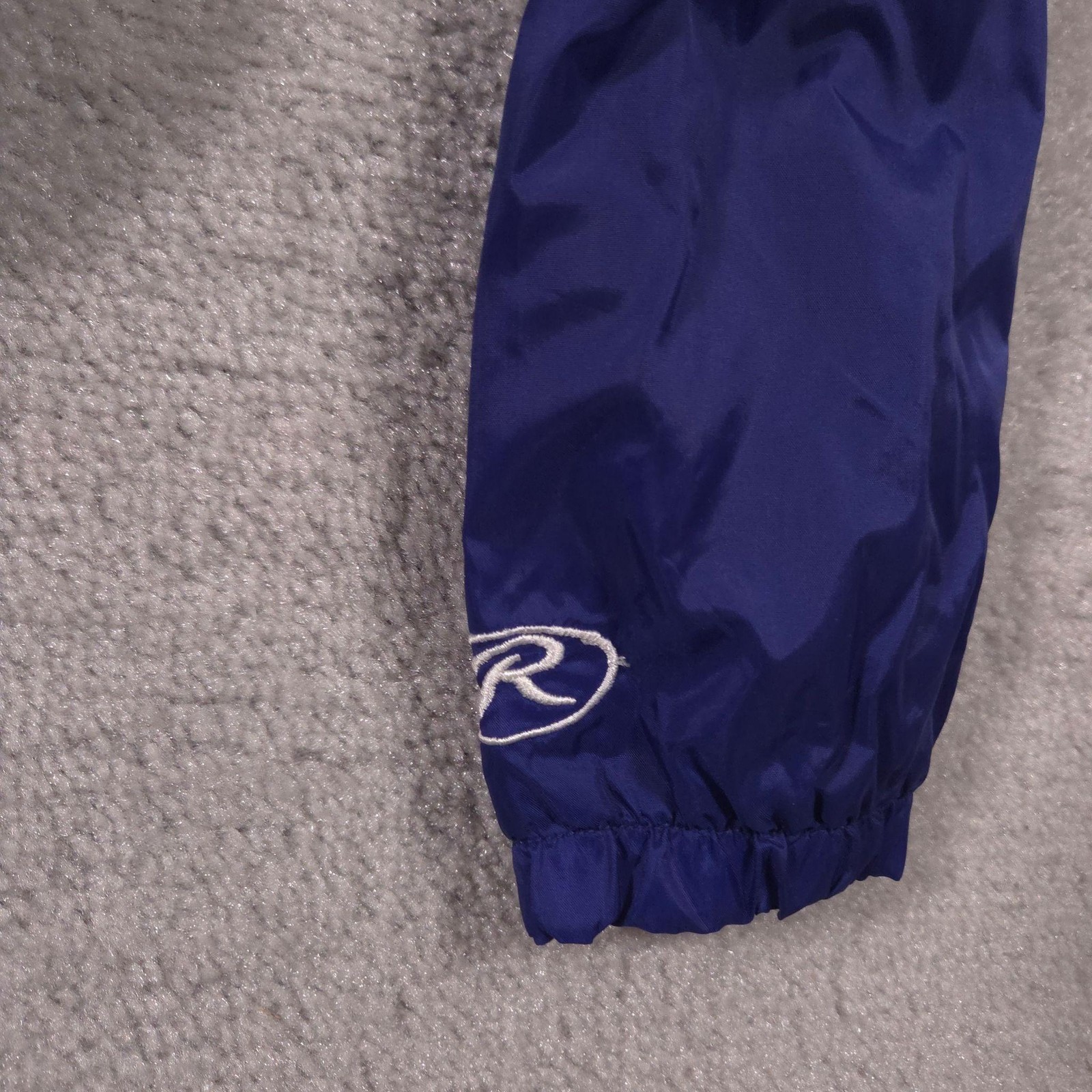 Rawlings Jacket Mens Small Blue Hooded Windbreaker Just Breathe Horse Riding