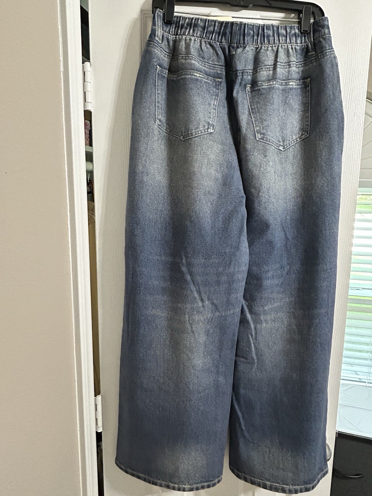 Halara Flex Denim Women’s Wide-Leg Jeans Blue Medium Wash Soft Stretch Size M