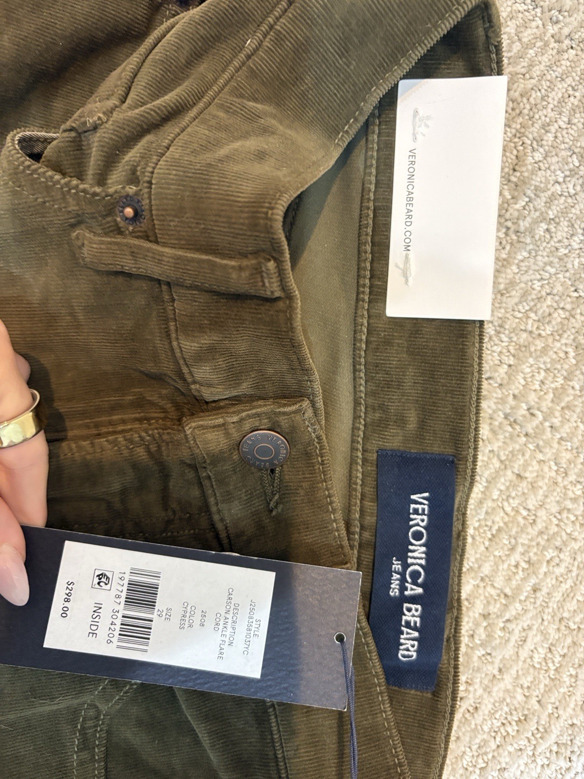 NWT Veronica Beard – Carson High Waist Ankle Flare Leg Pants