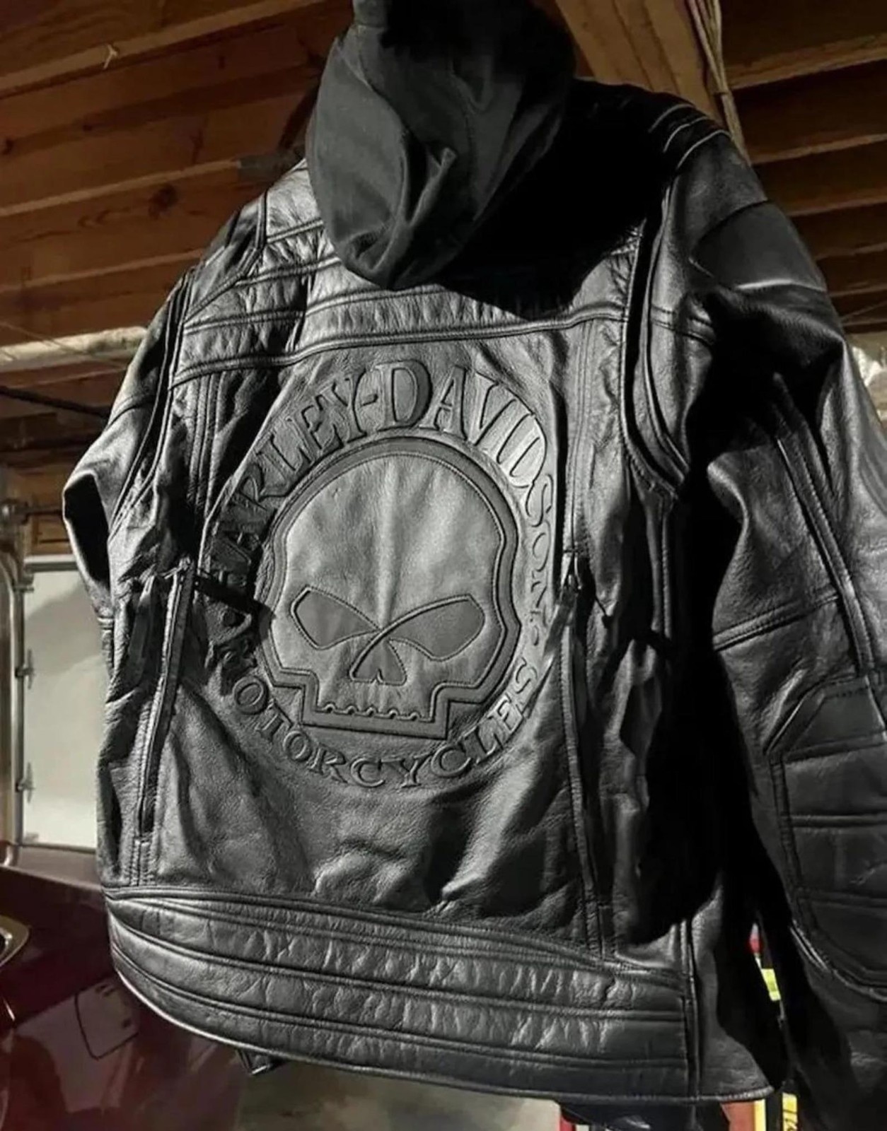 Men’s Harley Davidson Auroral II 3-in-1 Reflective Skull Leather HD Biker Jacket