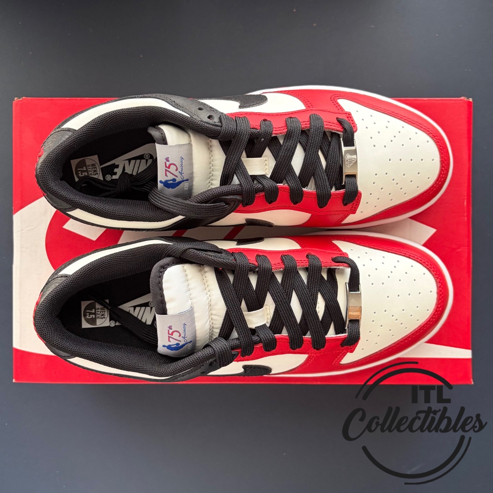 Size 7.5 – Nike Dunk Low EMB x NBA 75th Anniversary – Bulls 2021