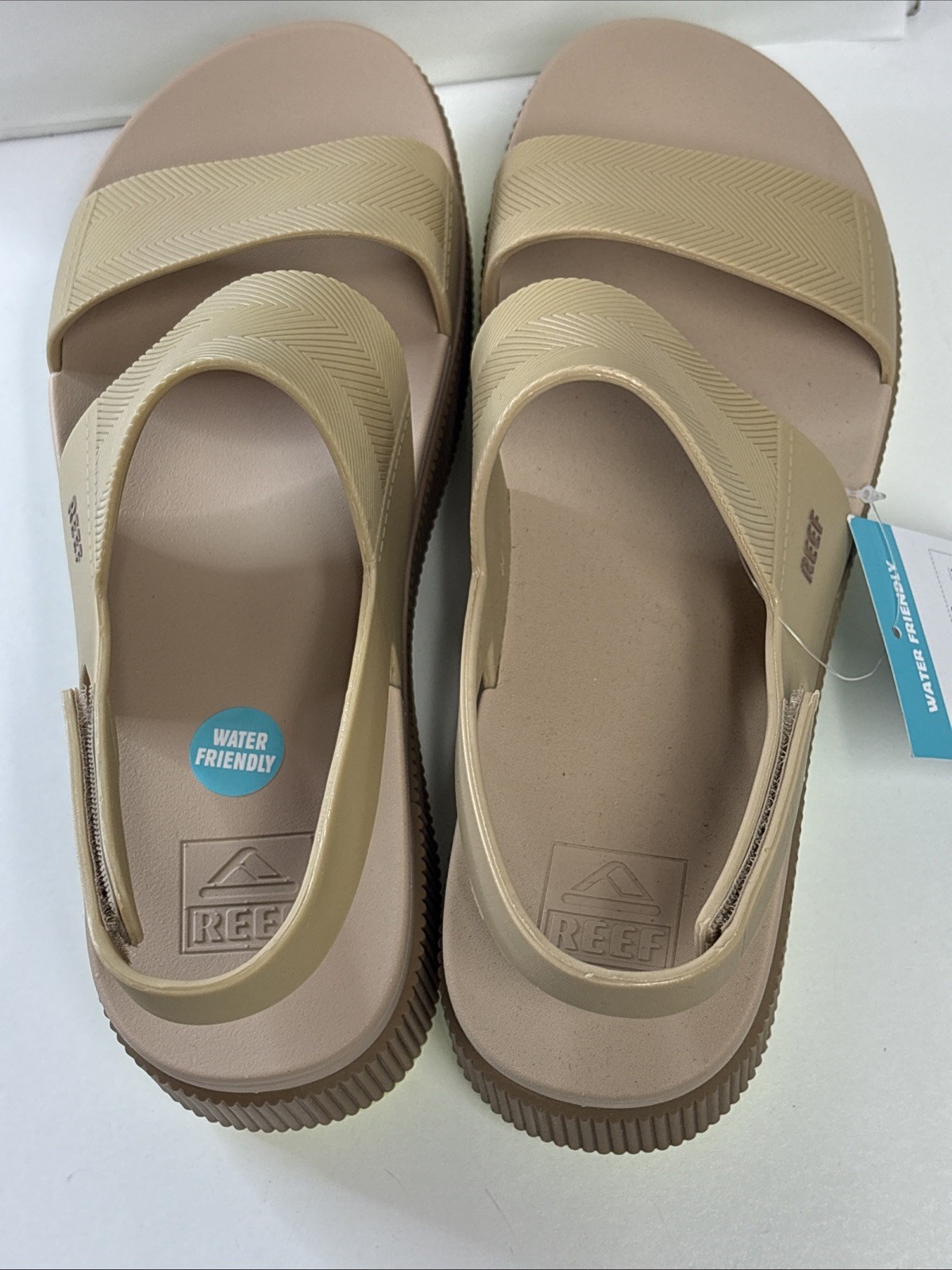 Reef Water Vista Higher Platform Women’s Sandals~Size 10 ~ Sand Lime ~ NO BOX