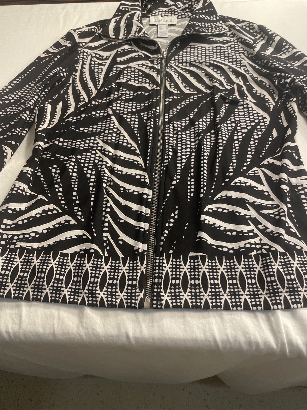 Joseph Ribkoff Black/Multi Jacket Style 194611 Size 10