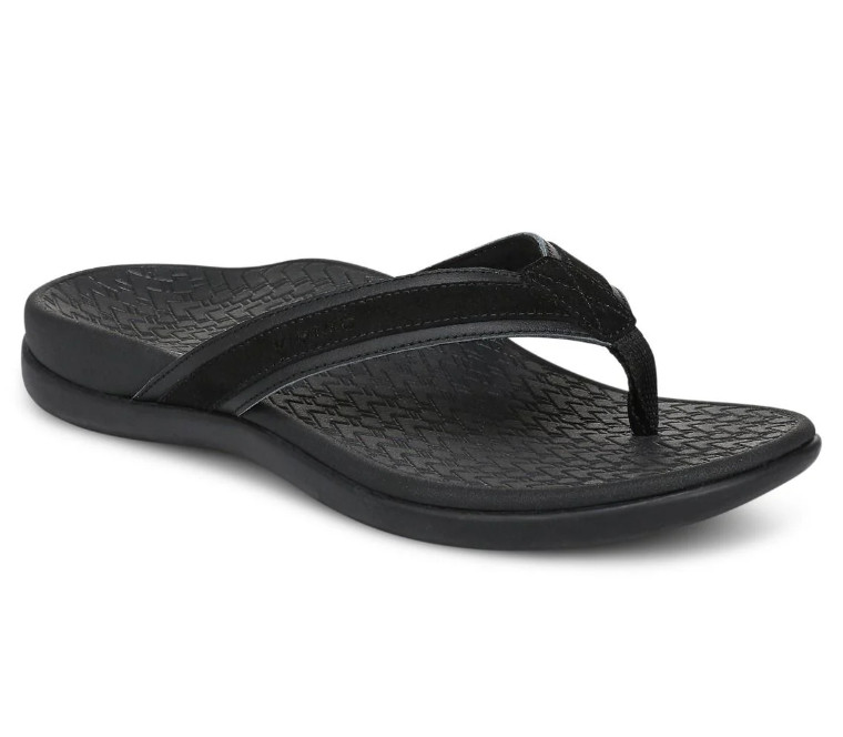 Hot sales! Vionic Tide 2.0 Toe Post Sandal – Black Suede